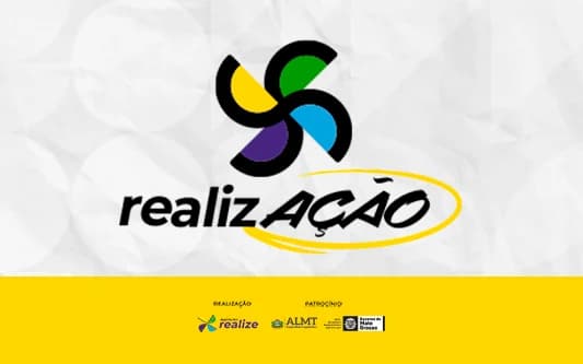 Imagem com a logo do projeto 4º Realização Cuiabá e parceiros institucionais